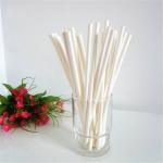 197mm 8mm White Plastic Free Biodegradable Compostable Paper Cocktail Straws
