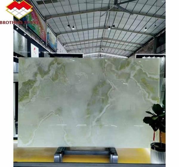 Modern Afghan Green Onyx Stone Slab for Hotel Living Room and Dining Hall