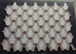 Tunisia Waterjet Mosaic Tile 12" X 12" Honed Finish White And Grey Color