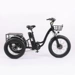 80km Range Electric Trike Papa Grande Fat Tire Cargo E-bike with 13Ah Battery