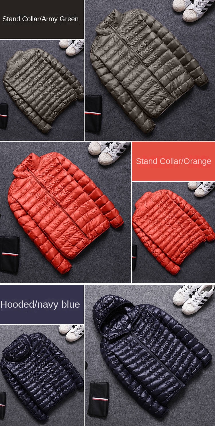 Plus Size Warm Down Jacket Lightweight Hooded Casual Winter Puffer Jacket