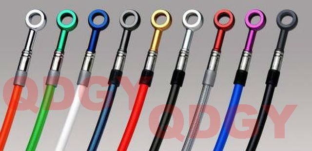 1/8 SIZE 3.2*7.5 Motorcycle Racing Colored /PTFE Steel Braided Brake Line Hose Kits
