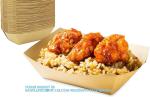 Kraft Paper Food Tray. 3 LB. (100 Pack). Disposable, Recyclable And Fully