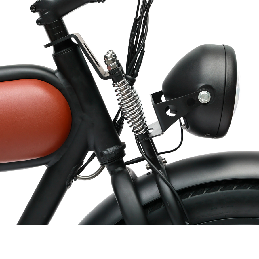 750W Electric Beach Cruiser Moto Chopper Bike for 180kg Load and 45KM Travel Distance