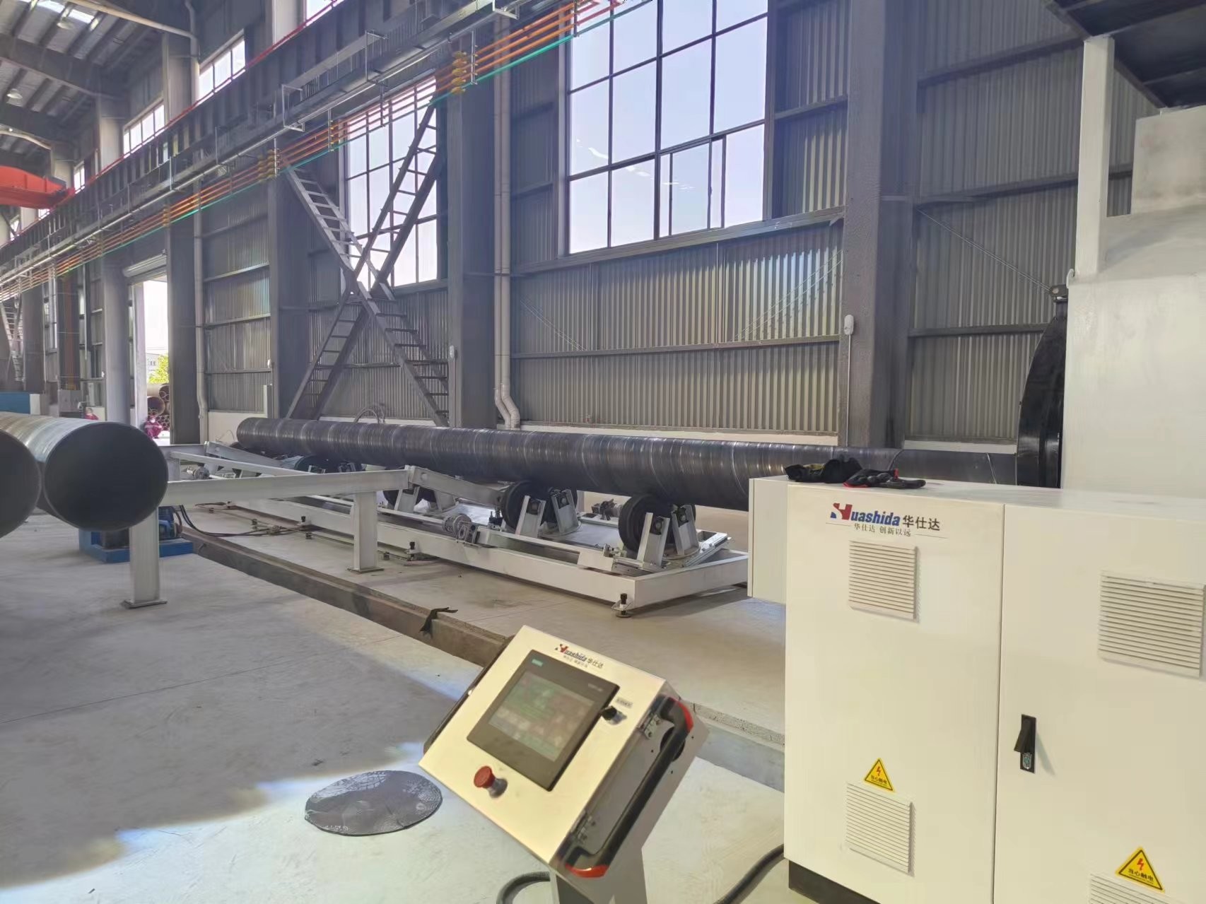 Tree Layer PE Steel Pipe Derust Spraying Fbe Powder Coating Machine Line Derust Machine