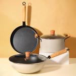 Medical Stone Ollas Cast Iron Cookware Set Non Stick Modern Design Style