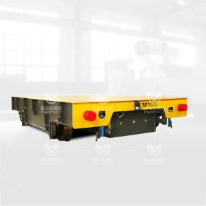 Quality DC Motor Operation Track Material Workshop Low Flatbed Battery Cart wholesale