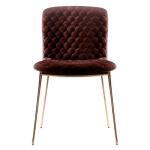 Elegant Blue 830mm Metal Frame Velvet Leisure Chair for Living Room