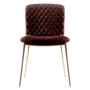 Quality Elegant Blue 830mm Metal Frame Velvet Leisure Chair for Living Room wholesale