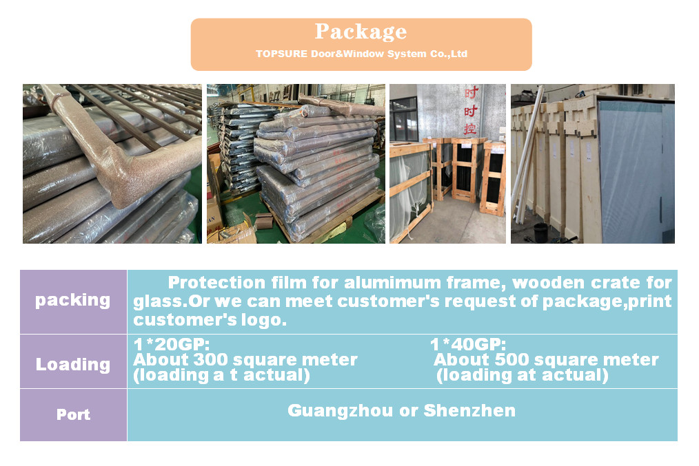 TS8345 1.8mm Commercial Sliding Windows For Office