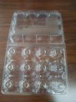 Clear transparent plastic tray for eggs