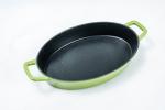 OEM ODM Cast Iron Frying Pan Easy Lifting Oval Roasting Pan SGS