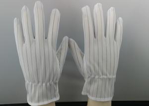 Quality ESD Stripe Splicing Anti Static Hand Gloves Point Plastic Washable Material wholesale