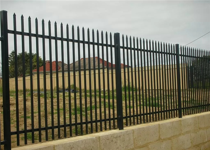 Heavy Duty Privacy Steel Tubular Fencing Residential Spear Top Panels