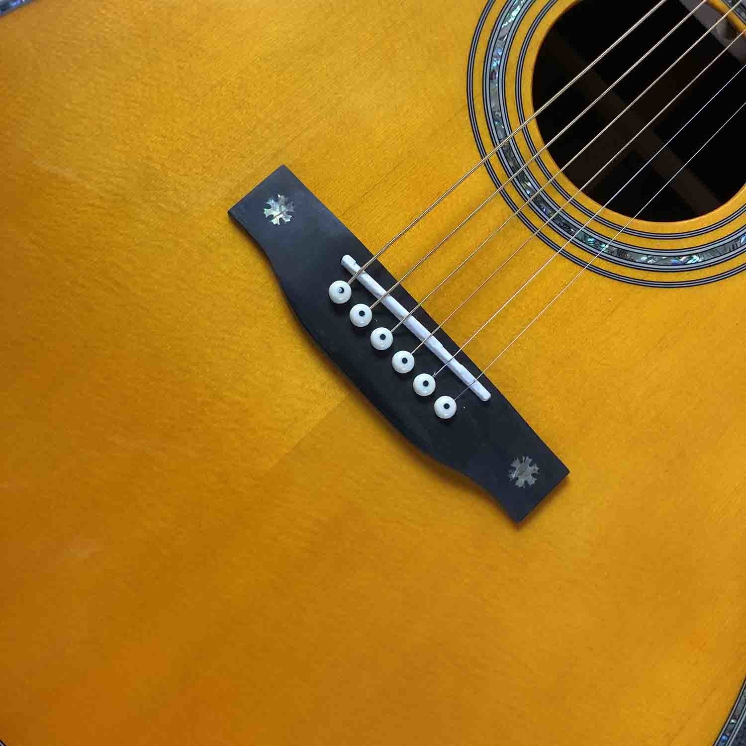 Custom Solid Spruce Top Rosewood Back Side Ebony Fingerboard Real Abalone Binding OM Body 42s Acoustic Guitar