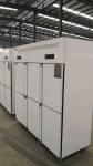 Stainless steel six door double temperature freezer large capacity
