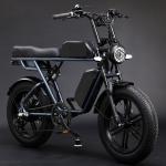 Dual 48V 15Ah Battery Electric Fat Tire Bike / Full Suspension Fat Tire Ebike