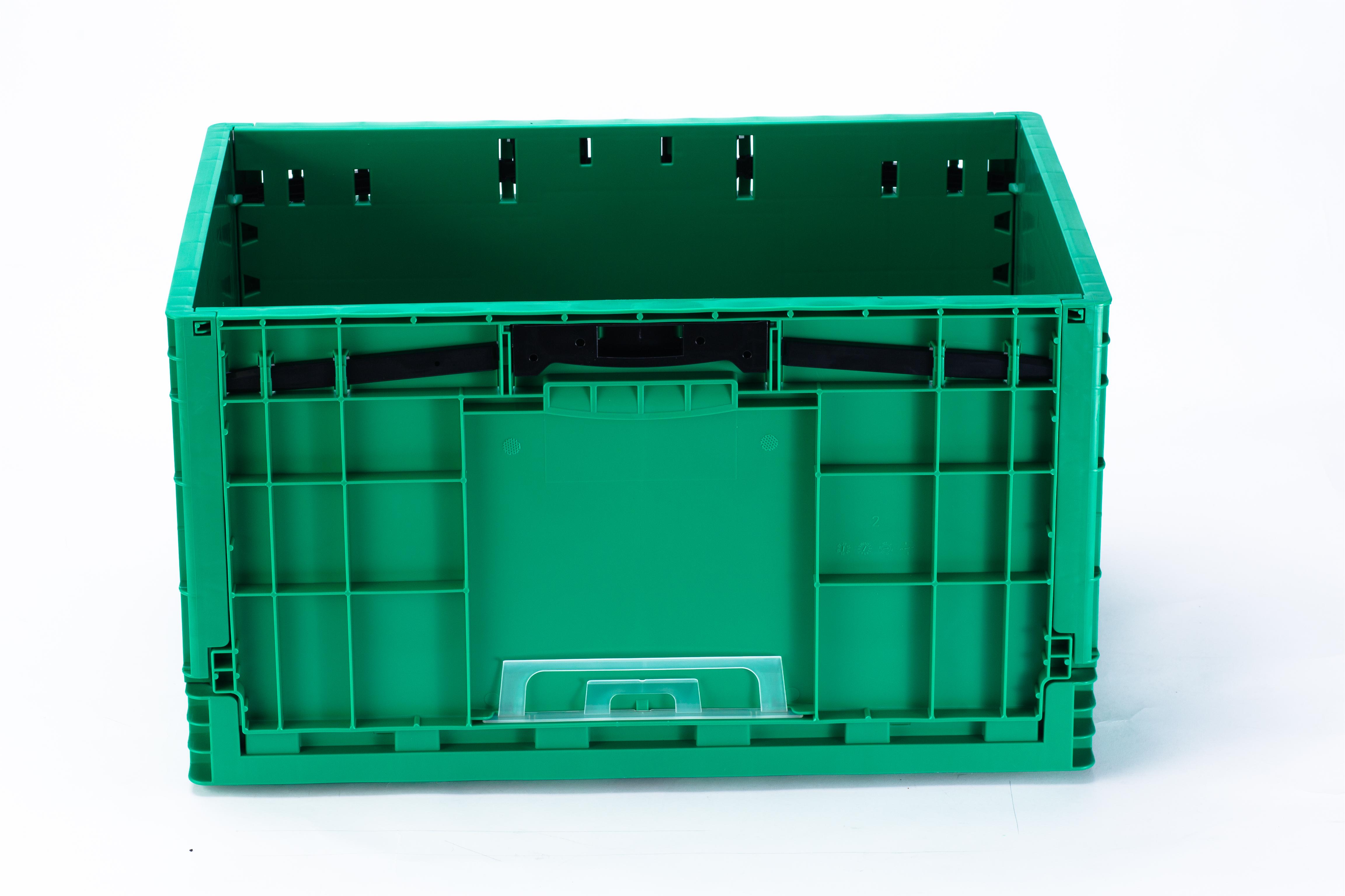 Collapsible Storage Plastic Crate for Fruit Moving Customized Color Solid Box Style
