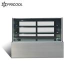 Single Temperature Square Glass Refrigerated Deli Case Fridge 17.6 CU.FT