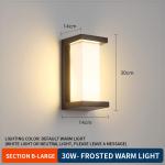 Small Outdoor Waterproof LED Wall Lights Recessed 12x14x30cm