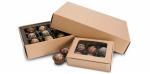 custommiddle door-opened hinged chocolate box with magnet closure