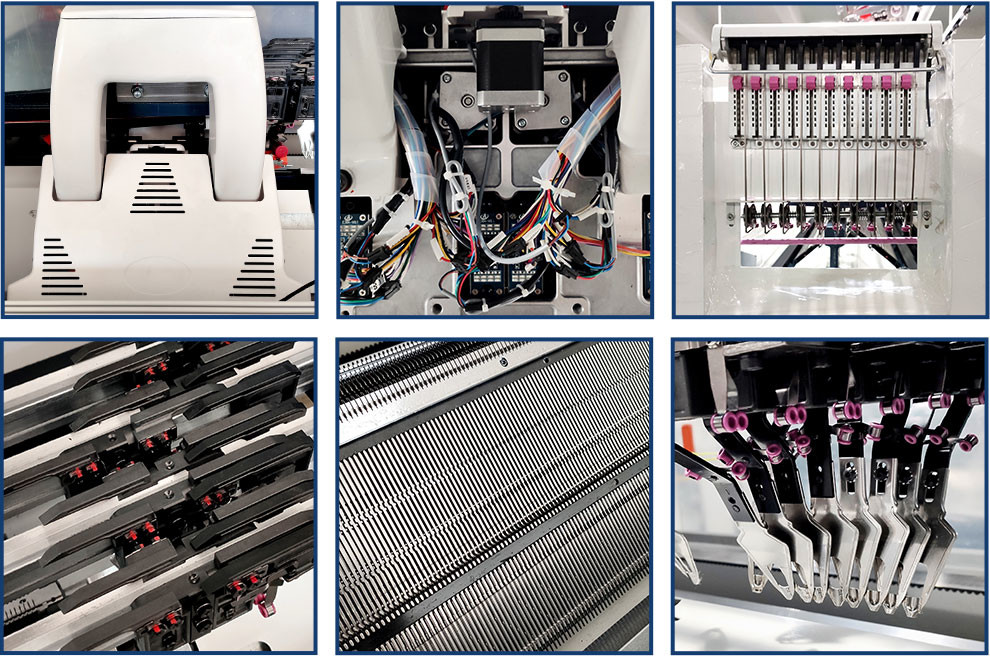 Sweater Knitting Machine Flat Bed 2 System 2 Head For Knitwear