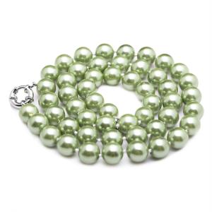 Quality Luxury Luster Green Round 10mm Shell Pearls Necklace 22 inches(N10628) wholesale
