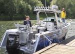 Fishing V Bottom Boats Marine Aluminum Alloy Hull Material With 3 Years Warranty