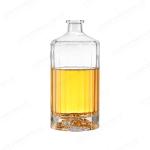 Healthy Glass 700ml Whiskey Brandy Liquor Bottle Clear Square Bottle