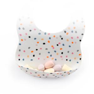 Quality Droolproof Pantone Color Personalized Silicone Bib With Catcher wholesale