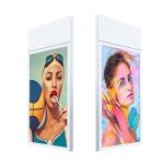 55" Retail Windows High Brightness Ultra Thin Double Sides LCD Advertising