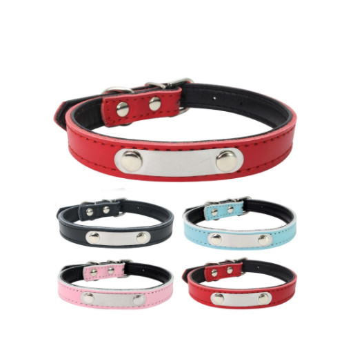 Custom Durable Dog Collars With Stainless Steel Name Tag