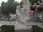 Outdoor garden stone carving double cpouple marble sculpture, China stone