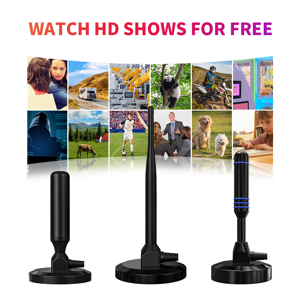 360 Degree Long Range Vhf Uhf Digital Tv Antenna with 28dBi Gain and RG174 Cable