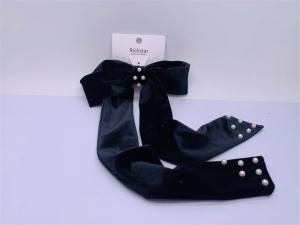 Quality Women Kids Black Velvet Hair Bow Ribbon Multiscene For Wedding wholesale