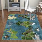 Best price factory direct sale Map pattern living room carpet area rug for