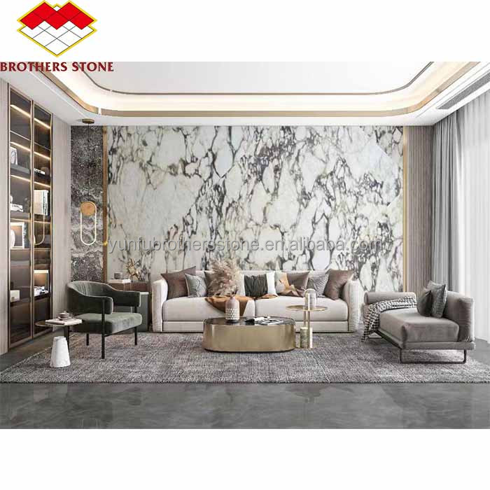 Decorative Wall Panel in Honed Viola Marble A Stunning Focal Point for Interiors