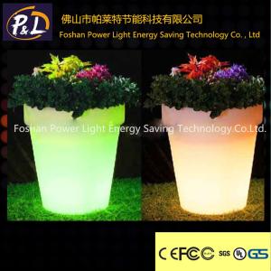 Quality Garden Furniture 16 Colors Changing Plastic LED Flower Pot wholesale