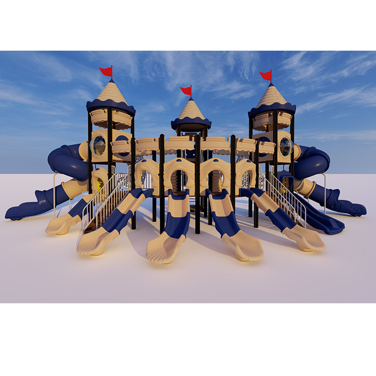 Anti Crack Kids Playground Slides Plastic Amusement Park Commercial Outdoor