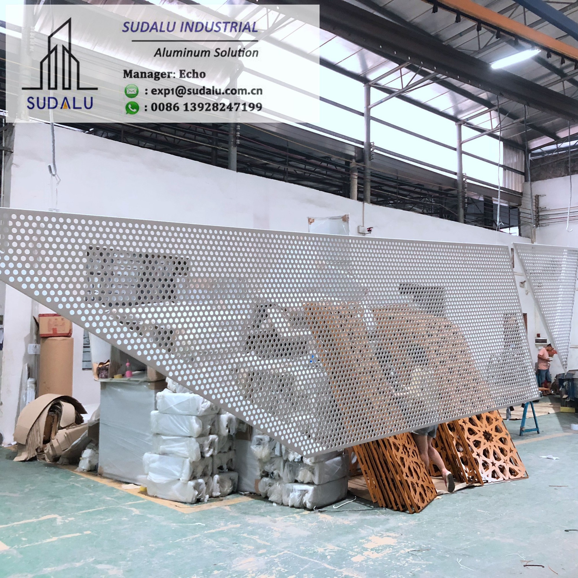 SUDALU Aluminum CNC Curvel Panel for Wall Cladding Decoration Perforated Panel with Shaped Size