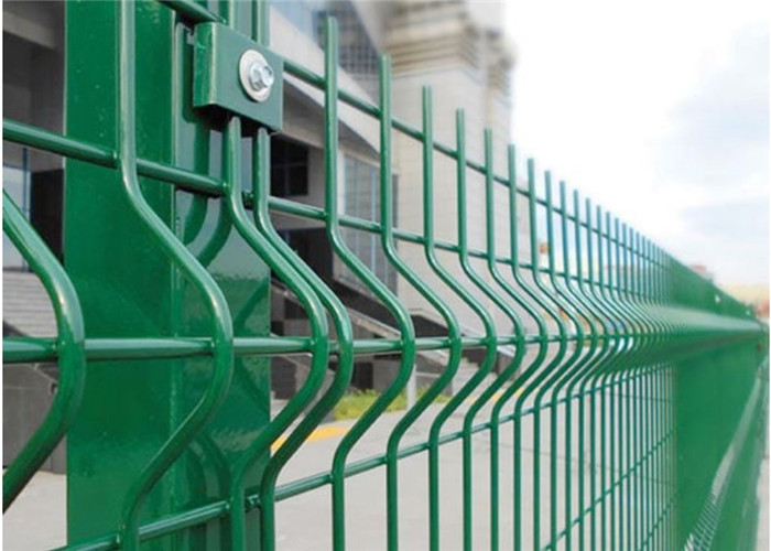 2030mm Tall Q235 3d Welded Wire Fence Green Powder Coated