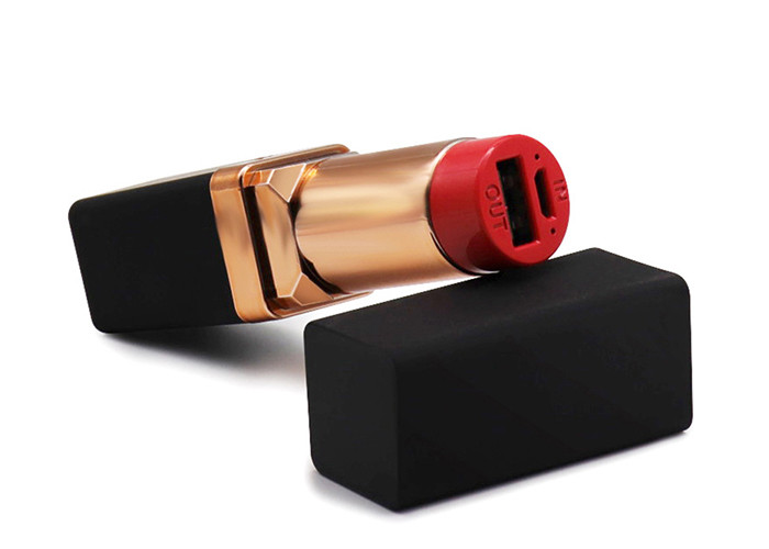 2600mAh Lipstick Charger Plastic Power Bank DC 5V/1A Customization For Gift