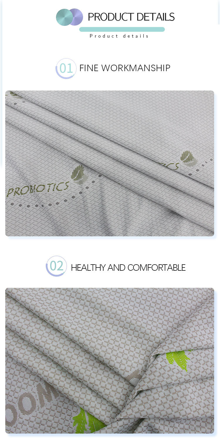 Ticking Knitted Mattress Fabric 86" Width Gray Colour 500g