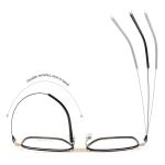Clear Lens Acetate Titanium Glasses , Unisex Metal Frame Glasses OEM