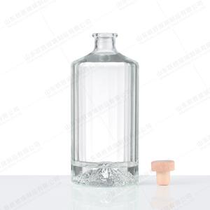 Quality Custom Size Accepted Clear Glass Bottle for Whiskey Vodka Spirits 500ML 700ML 1000ML wholesale