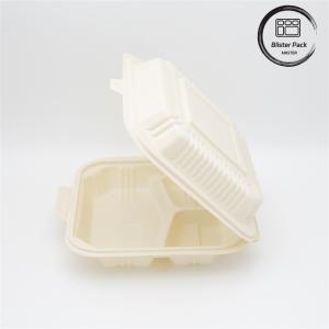 Quality 600ml Biodegradable Disposable Food Containers Eco-Friendly Lunch Box With Lid wholesale
