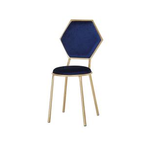 Quality Colorful Upholstered Dining Chairs Hexagon Backrest For Dining Room wholesale