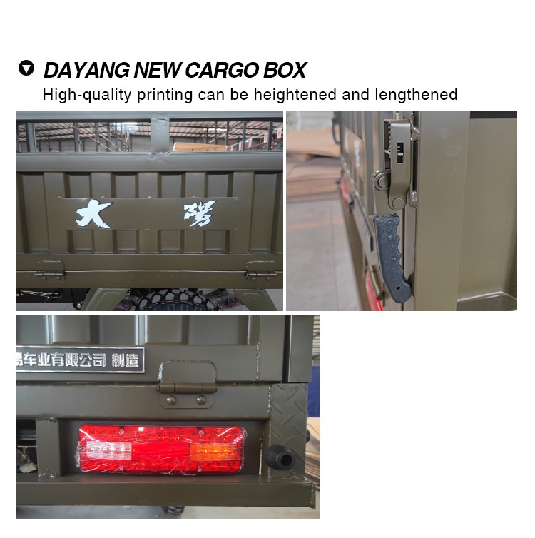 Open Body Type 12V Construction Dump Tricycles Cargo Three Wheel Tricycles Gasoline Passenger Tricycle
