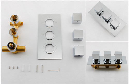 Easy Install Shower Wall Faucet Wear / Corrosion Resistant With Colorful LED Light