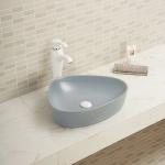 Low Water Absorption Counter Top Bathroom Sink Green Color Irregular Basin